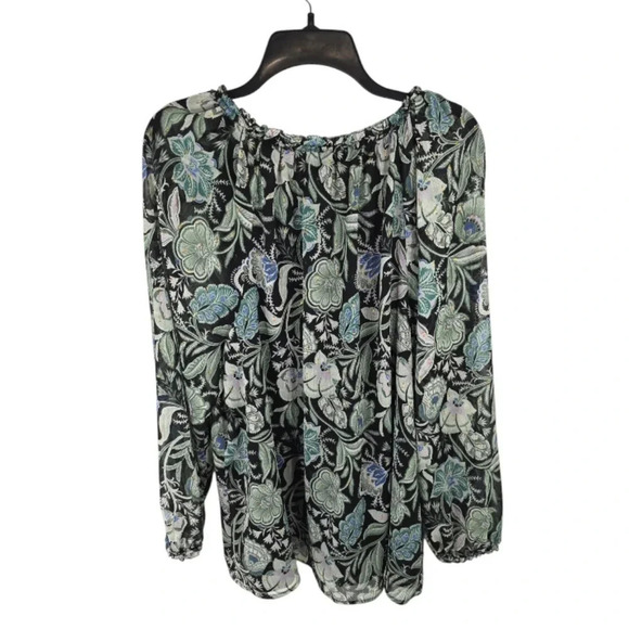 {Lane Bryant} Lurex Ruffle-Detail V-Neck Blouse - Size 14/16 - Picture 5 of 14